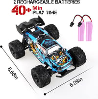 Távirányítós Monster Truck Gyerekeknek - 20km/h Offroad RC Autó 2 Akkumulátorral 3