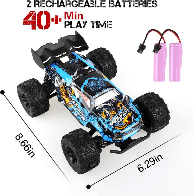 Távirányítós Monster Truck Gyerekeknek - 20km/h Offroad RC Autó 2 Akkumulátorral