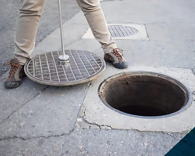 Erős mágneses aknafedél emelő, 40kg-os teherbírás, rozsdamentes acél