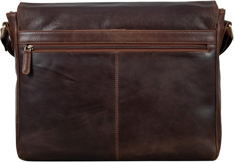 LEABAGS Milano Valódi Bőr Válltáska - Vintage Stílusú Shopper Táska, Többfunkciós Kézitáska, 39x30 cm, Unisex