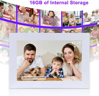 Golony WiFi Digitális Képkeret 10.1" IPS Érintőképernyővel - 32GB Memória, Automatikus Forgatás, Frameo App Fotómegosztás, Fehér 7