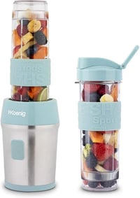 H.Koenig SMOO16 Kompakt Smoothie Készítő - 300W, BPA-mentes, 570ml, Pasztell Kék 2