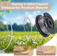 Yweller 8 db F016800569/F016800385 pótdob szett Bosch fűszegélynyírókhoz, 4,9m x 1,6mm damil, EasyGrassCut és ART sorozathoz 5