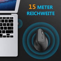 iClever Ergonomikus Vezeték Nélküli Egér 2.4G Vertikális 6 Gomb 2400 DPI 5