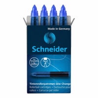 Rezerve cerneală pentru roller Schneider One Change, albastru, cerneală permanentă, set de 4 bucăți, 185403 2