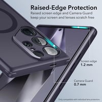 Samsung Galaxy S24 Ultra MagSafe-kompatibilis, katonai védelmű, átlátszó fekete ESR tok 6