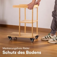 H&S Bútor Görgők M10 Menetes - 4 db Nehéz Teherbírású Forgó Kerék Fékkel - 50 mm PU Gumi Görgők Többféle Felületre 6