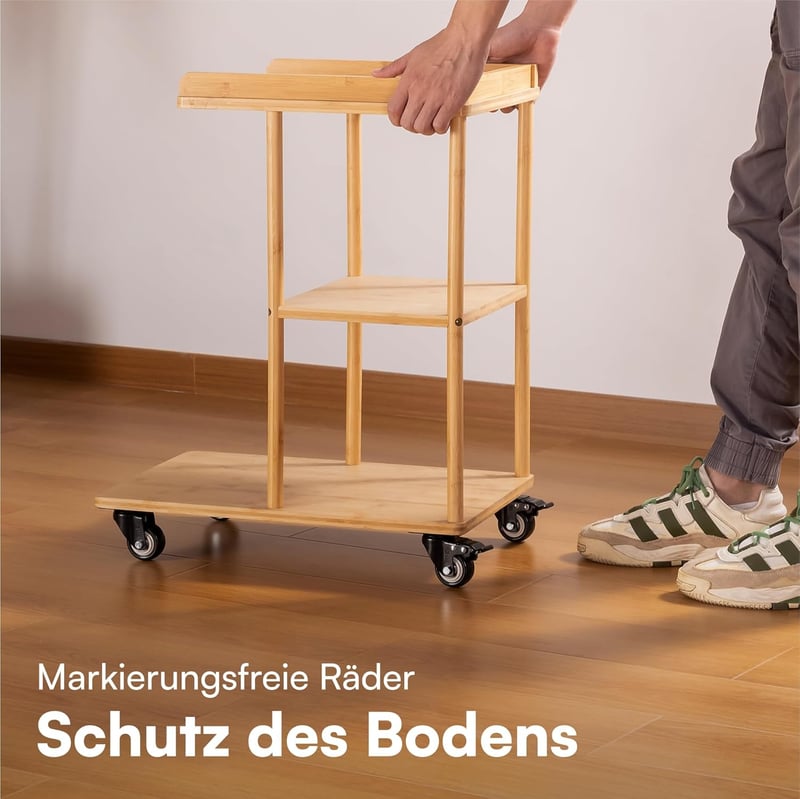 H&S Bútor Görgők M10 Menetes - 4 db Nehéz Teherbírású Forgó Kerék Fékkel - 50 mm PU Gumi Görgők Többféle Felületre