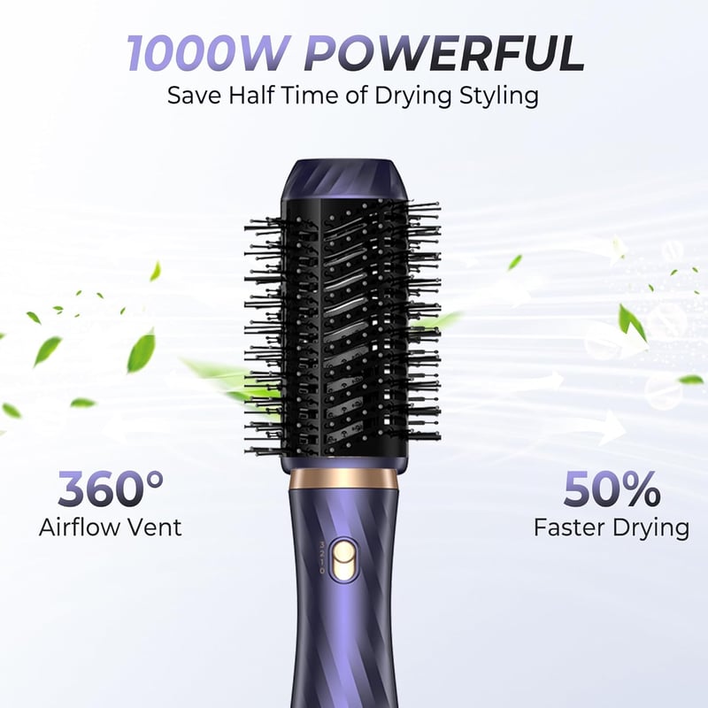 Atopskins 1000W Airstyler Hajformázó Készlet - Hajszárító, Körkefe, Automata Göndörítő, Hajegyenesítő Kefe és Meleglevegős Hajformázó Minden