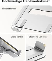 Babacom Laptop Stand magasságállítható szellőztetett dupla támasztékkal 10-16 hüvelyk 5