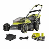 Ryobi RY18LMX40A-150 18V ONE+ Brushless Akkus Fűnyíró 40 — hibás, részben működik: görbült tolóvilla, nem rögzül (állapot: lásd a 2. képet) 1