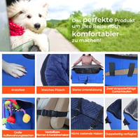 Babenest Kutya Autósülés Közepes Méretű Ebeknek - Kék, L-es Méret, Állítható Biztonsági Övrendszerrel, Utazáshoz 2
