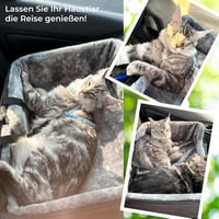 Babenest Kutya Autóülés Közepes Méretű Ebek Számára, Összecsukható Autós Ülésmagasító Biztonsági Övvel, Fekete L Méret 2