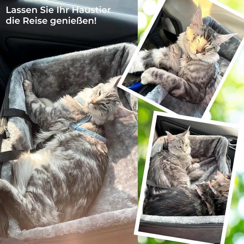 Babenest Kutya Autóülés Közepes Méretű Ebek Számára, Összecsukható Autós Ülésmagasító Biztonsági Övvel, Fekete L Méret