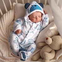 BABESIDE Reborn Baba Fiú 50cm Valósághű Alvó Újszülött Baba Játékbaba Szövettest 5