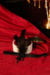 BABEYOND 1920-as Évek Fejpánt Női Gatsby Jelmez Kiegészítő Tollal Díszített Flapper Hajpánt 5