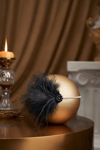 BABEYOND Čelenka do vlasov s čiernym perím v štýle Charleston Flapper z 20. rokov, dámsky doplnok ku kostýmu Veľký Gatsby s kamienkami 2
