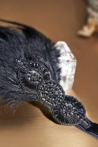 BABEYOND 1920s Fekete Tollal Díszített Hajpánt Női Gatsby Jelmez Kiegészítő 20-as Évek Charleston Stílus 6