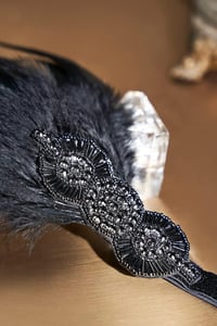 BABEYOND 1920s Fekete Tollal Díszített Hajpánt Női Gatsby Jelmez Kiegészítő 20-as Évek Charleston Stílus 3