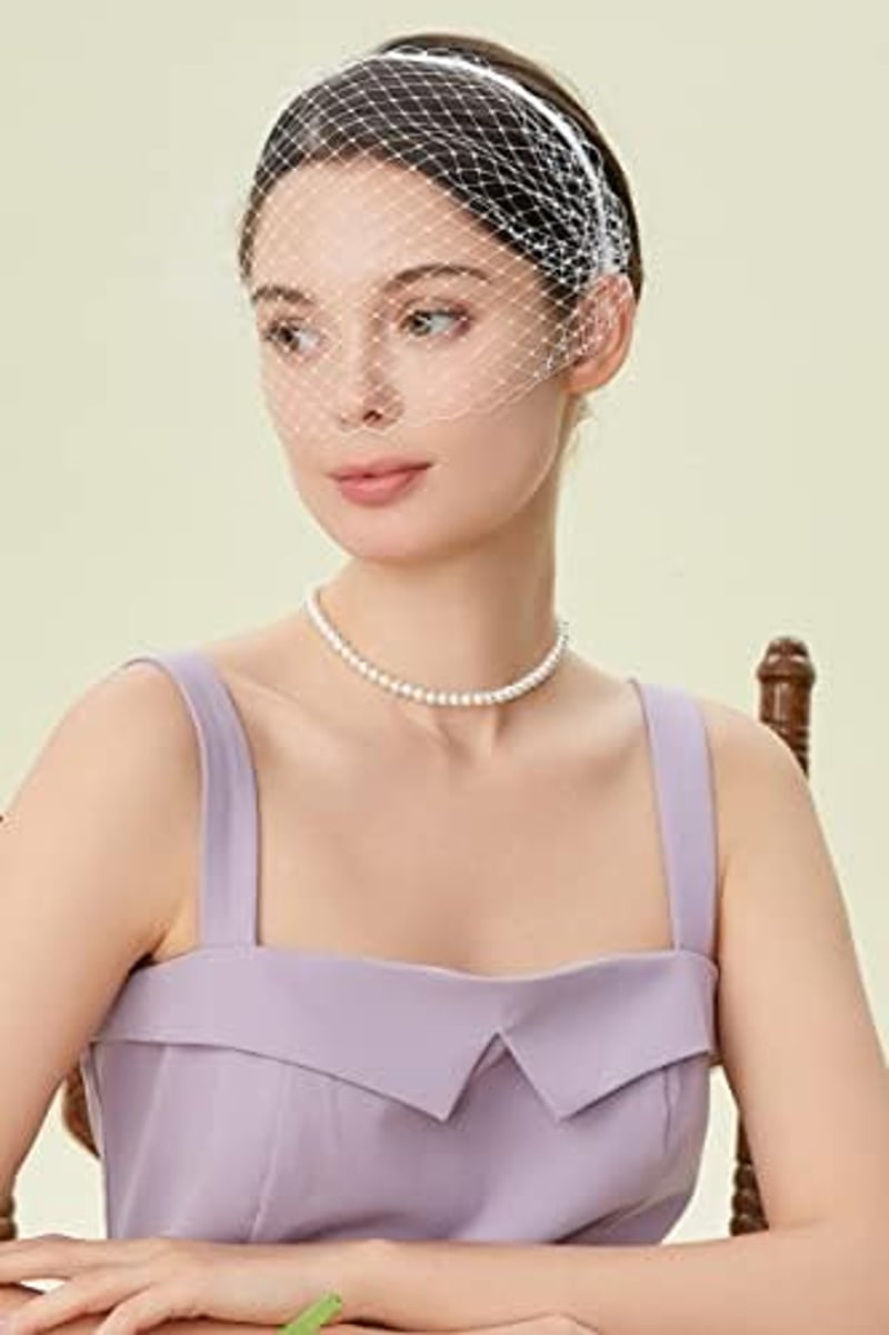 BABEYOND Női Elegáns Fascinator Fejpánt Fátyollal Fehér 1920s Stílus Esküvő Koktélparty Halloween Jelmez Kiegészítő