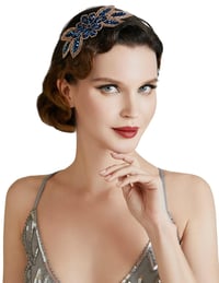 BABEYOND Női Fejpánt 1920-as Évek Stílus Kék Gatsby Flapper Hajdísz Vintage Jelmez Kiegészítő 2