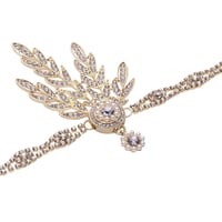 BABEYOND Vintage Hajpánt Arany Színű Gyöngyös Levél Medálos 1920s Stílusú Fejdísz Nőknek Great Gatsby Inspirált 3