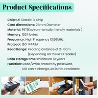BABIQT M1 Classic 1K RFID NFC matrica 20db S50 13.56MHz önműködő 4