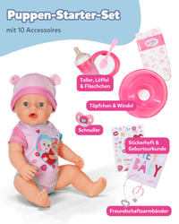 Bábika BABY born Emma 43 cm, 10 funkcií, s doplnkami a dupačkami, funguje bez batérií, od 3 rokov 2
