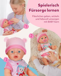 Bábika BABY born Emma 43 cm, 10 funkcií, s doplnkami a dupačkami, funguje bez batérií, od 3 rokov 5