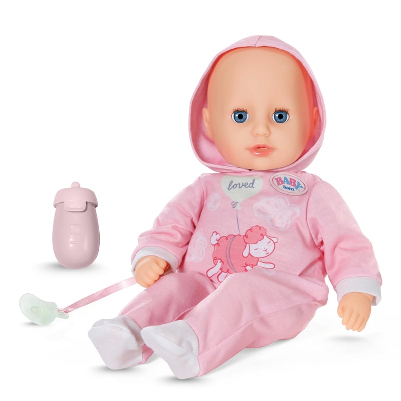 Bábika BABY born Hannah Hraj sa so mnou – 36 cm bábika s 5 funkciami, mäkkým telíčkom a doplnkami, od 1 roka