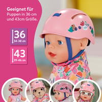 Cyklistická prilba BABY Born pre bábiky 36 cm a 43 cm – Nastaviteľný farebný doplnok pre bábiky s potlačou 6