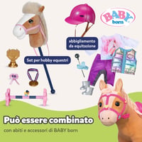Interaktív plyšový koník BABY born My Cute Horse – s ružovým sedlom, uzdou, zvukovými efektmi a ozdobnými sponami 7