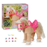 Interaktív plyšový koník BABY born My Cute Horse – s ružovým sedlom, uzdou, zvukovými efektmi a ozdobnými sponami 1