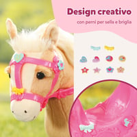 Interaktív plyšový koník BABY born My Cute Horse – s ružovým sedlom, uzdou, zvukovými efektmi a ozdobnými sponami 5