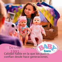 Mäkká bábika Baby Born Rosie 30 cm so 6 zvukmi a fľašou, interaktívna plyšová bábika od 1 roka 9