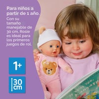 Mäkká bábika Baby Born Rosie 30 cm so 6 zvukmi a fľašou, interaktívna plyšová bábika od 1 roka 6