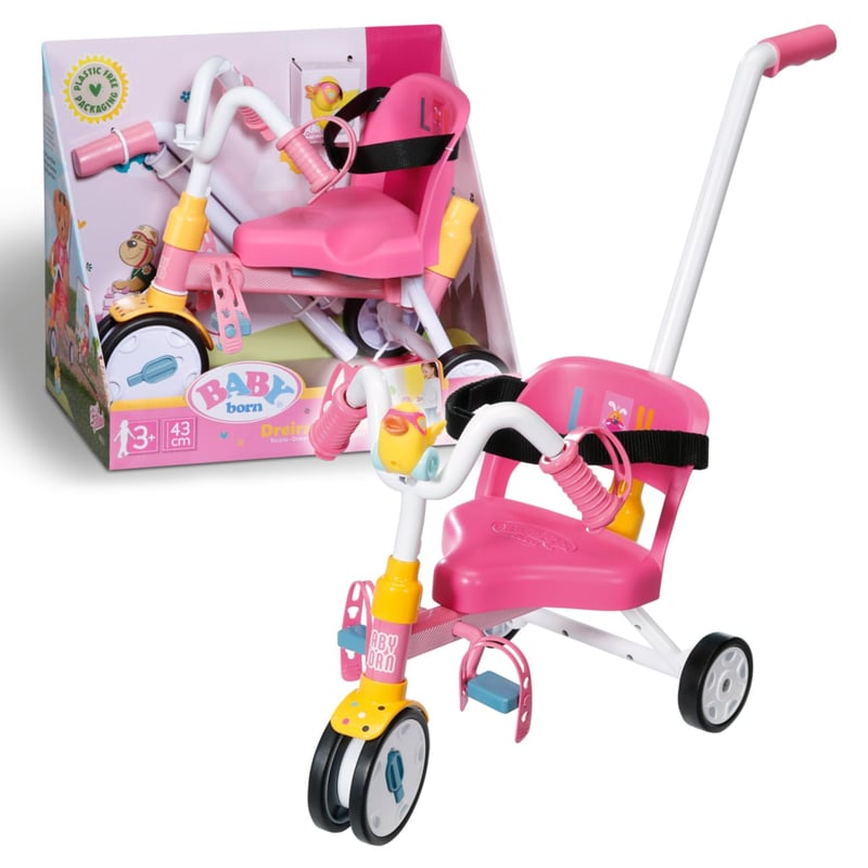 Trojkolka pre bábiky BABY Born – pre bábiky s veľkosťou 36 cm a 43 cm, s funkčnými kolesami, Zapf Creation 834299