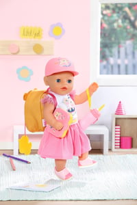 Ruksak pre bábiku BABY Born Zapf Creation v tvare medvedíka s desiatovým boxom a fľašou - žltý - 36 cm 6