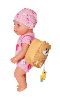 Ruksak pre bábiku BABY Born Zapf Creation v tvare medvedíka s desiatovým boxom a fľašou - žltý - 36 cm 5