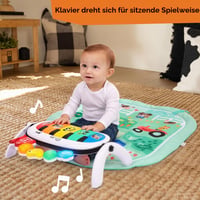 Hracia deka Baby Einstein Farm Explorers 4-in-1 Kickin' Tunes s hudobným klavírom na kopanie a podporou jazykového vzdelávania, od 0 mesiacov 8
