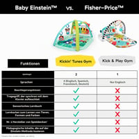 Hracia deka Baby Einstein Farm Explorers 4-in-1 Kickin' Tunes s hudobným klavírom na kopanie a podporou jazykového vzdelávania, od 0 mesiacov 4