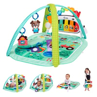 Hracia deka Baby Einstein Farm Explorers 4-in-1 Kickin' Tunes s hudobným klavírom na kopanie a podporou jazykového vzdelávania, od 0 mesiacov 1
