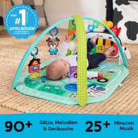 Hracia deka Baby Einstein Farm Explorers 4-in-1 Kickin' Tunes s hudobným klavírom na kopanie a podporou jazykového vzdelávania, od 0 mesiacov 7
