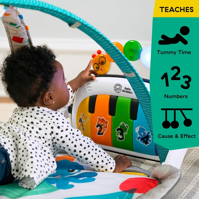 Baby Einstein Kickin' Tunes 4 az 1-ben Zenei Játszógimnasztika Zongorával, 70+ Hang és Fény, 7 Játék - Kickin Tunes 4-in-1 Mat