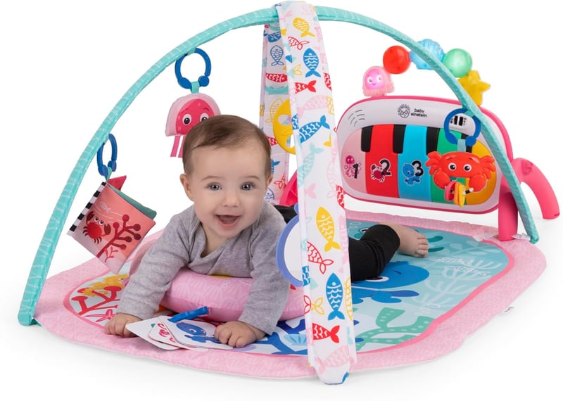 Baby Einstein Ocean Explorers 4az1-ben zenélő játék zongorával, 70+ hang, rózsaszín - 4-in-1 Kickin Tunes Pink