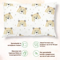 Pernă pentru bebeluși SUPERBE BEBE cu față de pernă 40x60 cm - Pernă pentru copii din bumbac certificat Oeko-Tex - Pernă pentru copii mici cu husă de bumbac pentru pătuț, somnul de amiază și camera copilului 3