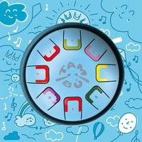 BABY TAMBÚ Acél Nyelv Dob 15 cm 8 Hangú Handpan Ütőhangszer Kék Színben - Zenélő Fémdob Kezdőknek Kiegészítőkkel 4