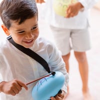 BABY TAMBÚ Acél Nyelv Dob 15 cm 8 Hangú Handpan Ütőhangszer Kék Színben - Zenélő Fémdob Kezdőknek Kiegészítőkkel 3