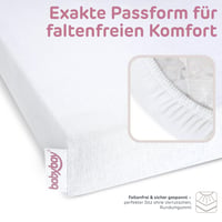 Napínacia froté plachta babybay v bielej farbe pre postieľku babybay Original 5