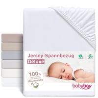 Napínacia froté plachta babybay v bielej farbe pre postieľku babybay Original 1